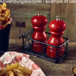 Drahtkorb / Servierkorb schwarz - 14x7x5,5cm (6 Stk.)