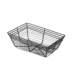 Drahtkorb / Servierkorb schwarz - 23x15x7,5cm (6 Stk.)