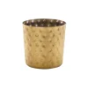 Edelstahlbecher / Snackbecher gehämmert vintage goldfarben - 8,5x8,5cm/400ml (12 Stk.)