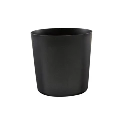 Edelstahlbecher / Snackbecher metallisch schwarz - 8,5x8,5cm/420ml (12 Stk.)