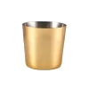 Edelstahlbecher / Snackbecher goldfarben - 8,5x8,5cm/420ml (12 Stk.)
