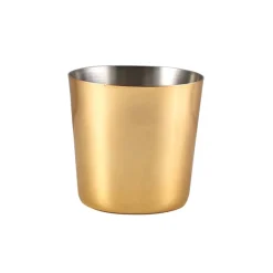Edelstahlbecher / Snackbecher goldfarben - 8,5x8,5cm/420ml (12 Stk.)
