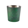 Edelstahlbecher / Snackbecher grüne Patina - 8,5x8,5cm/420ml (12 Stk.)