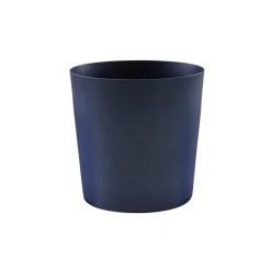 Edelstahlbecher / Snackbecher metallisch blau - 8,5x8,5cm/420ml (12 Stk.)