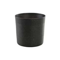 Edelstahlbecher / Snackbecher vintage schwarz - 8,5x8,5cm/420ml (12 Stk.)