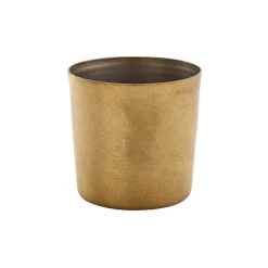 Edelstahlbecher / Snackbecher vintage goldfarben - 8,5x8,5cm/420ml (12 Stk.)