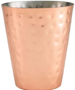 Edelstahlbecher konisch, gehämmert kupferfarben - 410ml