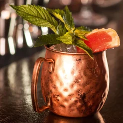 Edelstahlbecher Moscow Mule, kupferfarben, gehämmert, Prime Bar - 400ml