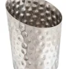 Edelstahlbecher, Schrägschnitt - gehämmert (11,6cm)
