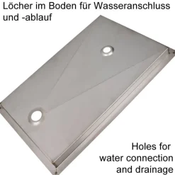 Einlasstropfblech mit Gläserdusche / Shakerdusche