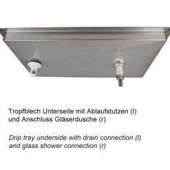 Einlasstropfblech mit Gläserdusche / Shakerdusche