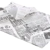 Einschlagpapier fettdicht, Newspaper weiß - 35x25cm (1000 Stk.)