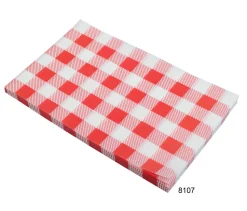 Einschlagpapier fettdicht, Karo rot - 19x31cm (200 Stk.)