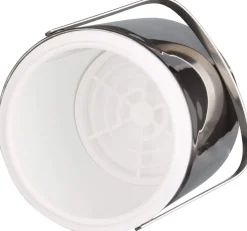 Eiseimer Kunststoff PP, silberfarben, mit Zange - 1,3l