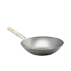 Eisen-Wok, flacher Boden - 35,6 cm