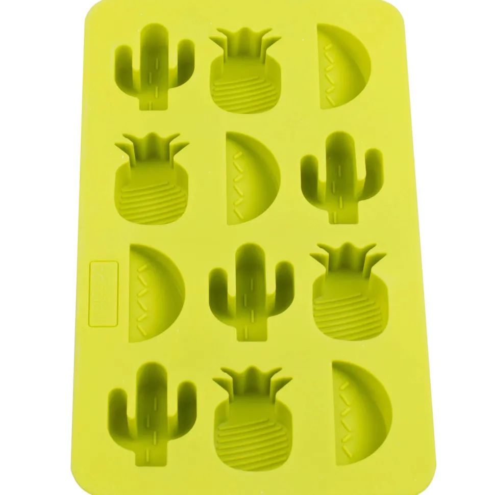 Eiswürfelform Tropical, Silikon, grün - Kaktus, Ananas, Melone