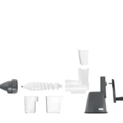 Entsafter Lurch Base&Soul, manuell - stahlgrau/weiß