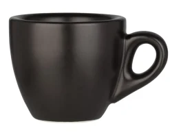 Espressotasse Barista mit Untertasse, Porzellan schwarz - 55ml (6 Sets)