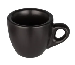 Espressotasse Barista mit Untertasse, Porzellan schwarz - 55ml (6 Sets)
