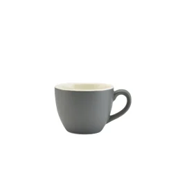 Espressotasse Porzellan matt grau – 90 ml (6 Stk.)