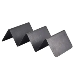 Fast-Food-Ständer, Edelstahl schwarz - 2 Fächer (12 Stk.)