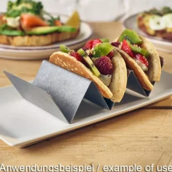 Fast-Food-Ständer, Edelstahl vintage - 2-3 Fächer (12 Stk.)