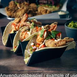 Fast-Food-Ständer, Melamin schwarz - 2-3 Fächer (12 Stk.)