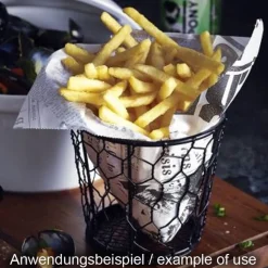 Fettdichte Papiertüten, Zeitungsdruck weiß - 17,5x17,5cm (1000 Stk.)