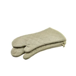 Flammhemmende Ofenhandschuhe Größe L - hellbraun (1 Paar)