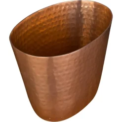 Flaschenkühler / Weinkühler, Aluminium kupferfarben gehämmert - 20,5x14cm