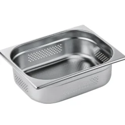 Gastronormbehälter gelocht 100mm Tiefe - Edelstahl (GN 1/2)
