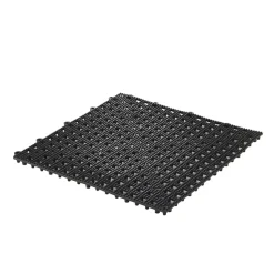 Gläserabstellmatte PVC schwarz, steckbar - 30x30cm