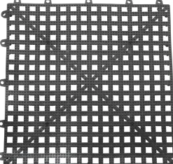 Gläserabstellmatte PVC schwarz - 30x30cm