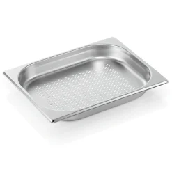 GN 1/2 Behälter, Bodenlochung, CNS - H 4cm (Serie GN CORE)