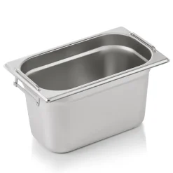 GN 1/4 Behälter, mit Fallgriffen, CNS - 15cm (Serie GN CORE)