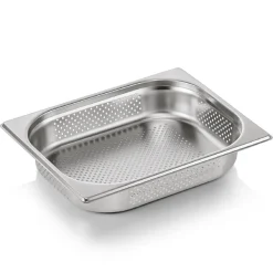 GN 1/2 Behälter, mit Seiten- & Bodenlochung, CNS, GN ESSENTIALS - 6,5cm (6 Stk.)