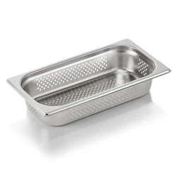 GN 1/3 Behälter, mit Seiten- & Bodenlochung, CNS, GN ESSENTIALS - 6,5cm (6 Stk.)