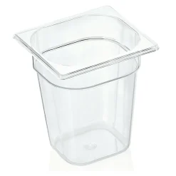 GN 1/6 Behälter mit Skalierung, Polycarbonat transparent - H 20cm (Serie GN 94)