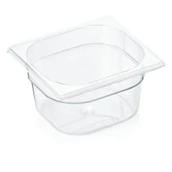 GN 1/6 Behälter mit Skalierung, Polycarbonat transparent - H 10cm (Serie GN 94)