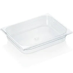 GN 1/2 Behälter mit Skalierung, Polycarbonat transparent - H 6,5cm (Serie GN 94)