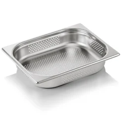 GN 1/2 Behälter, Seiten- & Bodenlochung, CNS - H 6,5cm (Serie GN CORE)