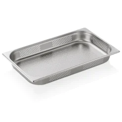 GN 1/1 Behälter, Seiten- & Bodenlochung, CNS - H 6,5cm (Serie GN CORE)