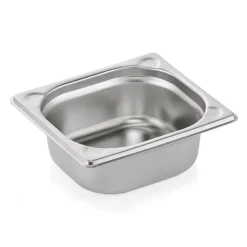GN 1/6 Behälter, U-Ecken, CNS - H 6,5cm (Serie GN CORE)
