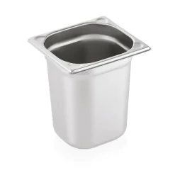 GN 1/6 Behälter, U-Ecken, CNS - H 20cm (Serie GN CORE)