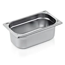 GN 1/4 Behälter, U-Ecken, CNS - H 10cm (Serie GN CORE)