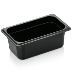GN 1/4 Gastronormbehälter 100mm Tiefe - PC schwarz (Serie GN 96)