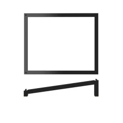 GN 1/2 geneigter Büffetständer Luxor, Stahl schwarz - 32,5x26,5cm