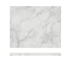 GN1/2 Platte, Melamin, Marmoroptik weiß - 32,5x26,5cm