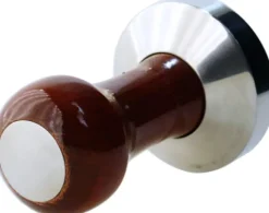 Handtamper mit Holzgriff, Edelstahl - 5,3cm