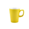 Henkelbecher Porzellan gelb – 340 ml (6 Stk.)